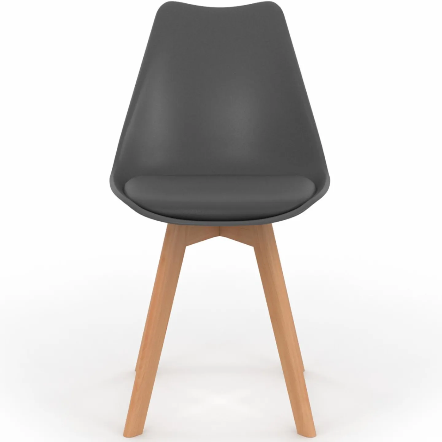 Chaises scandinaves mix color : gris foncé, gris clair, patchworks marron*IDMarket Hot