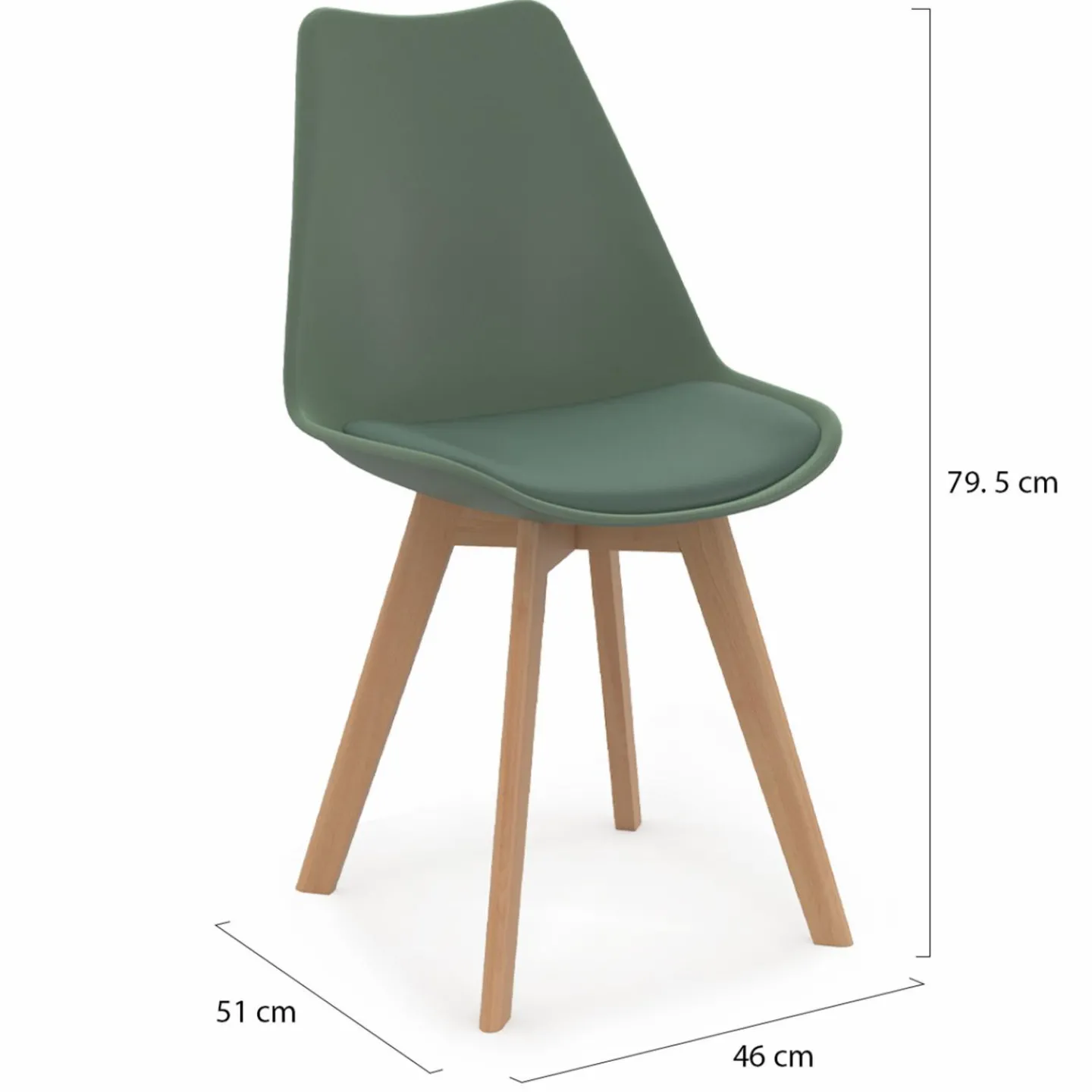 Chaises scandinaves mix color vertes, grises et blanches*IDMarket Best