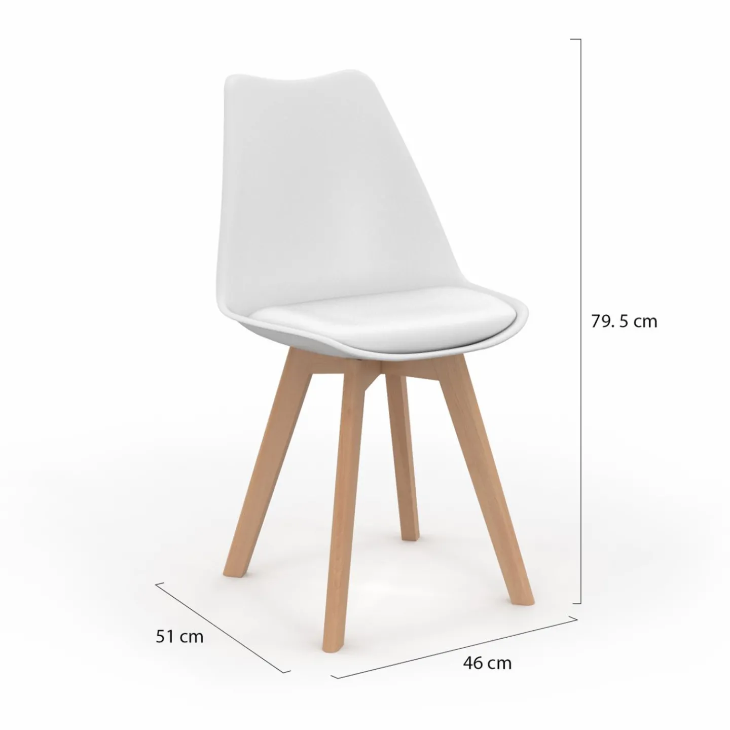 Chaises scandinaves mix color grises, blanches et noires*IDMarket Clearance