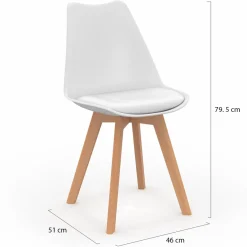 Chaises scandinaves mix color rose, blanc, gris, bleu*IDMarket Best