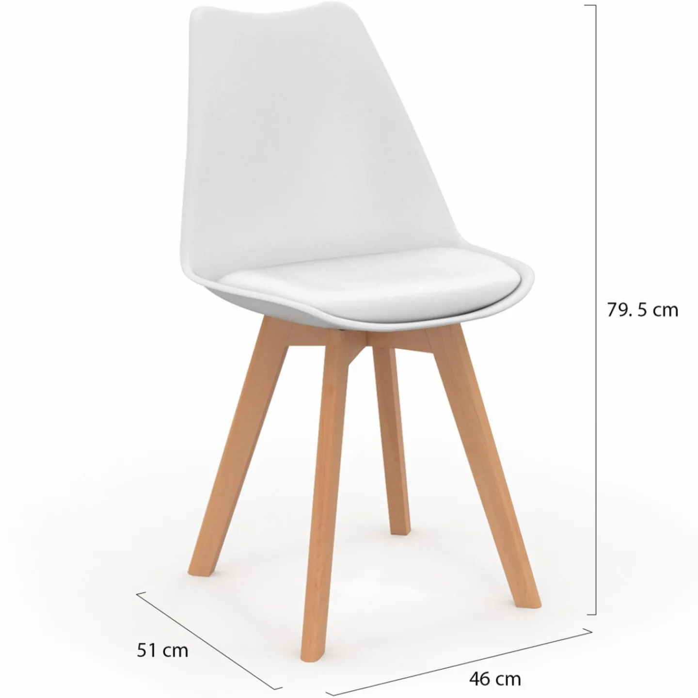 Chaises scandinaves mix color rose, blanc, gris, bleu*IDMarket Best