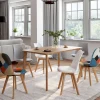 Chaises scandinaves mix color blanc, gris clair et patchworks*IDMarket Sale