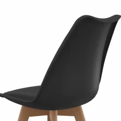 Chaises scandinaves noires avec coussin*IDMarket Sale