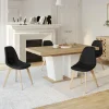 Chaises scandinaves noires pieds en bois*IDMarket