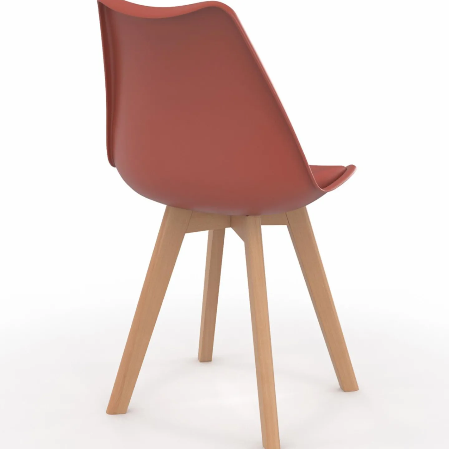 Chaises scandinaves terracotta et beige*IDMarket New