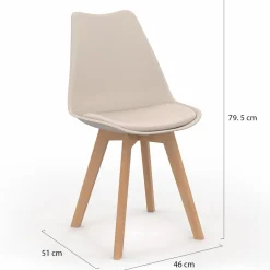 Chaises scandinaves terracotta et beige*IDMarket New