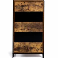 Chiffonnier bois et métal avec 5 tiroirs*IDMarket New