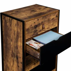 Chiffonnier bois et métal avec 5 tiroirs*IDMarket New