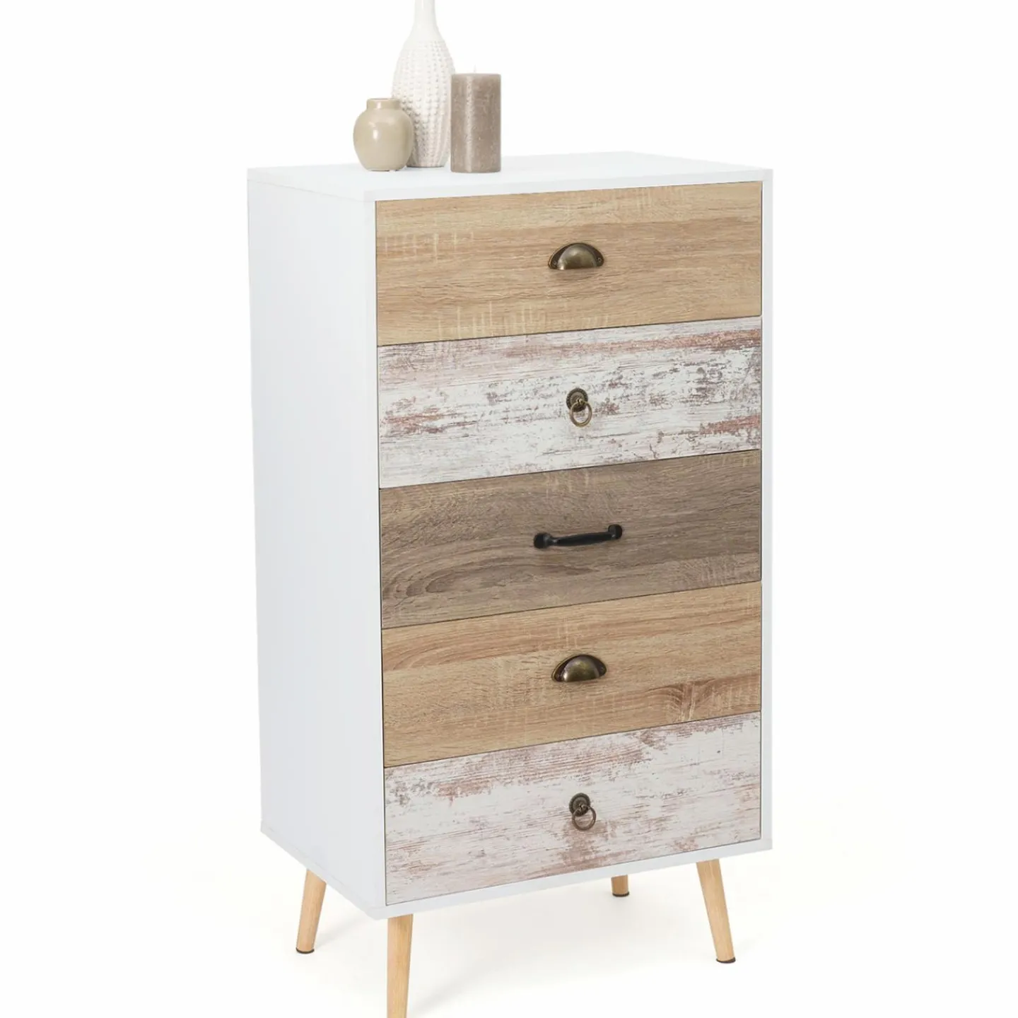 Chiffonnier scandinave 5 tiroirs*IDMarket Sale