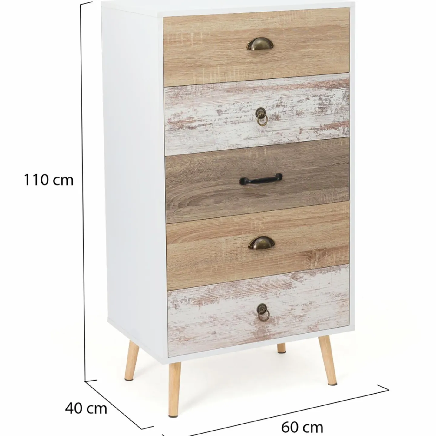 Chiffonnier scandinave 5 tiroirs*IDMarket Sale