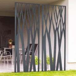 Claustra extérieur métal gris design 150 x 50 cm*IDMarket Clearance