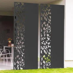 Claustra extérieur métal gris semi ajouré*IDMarket Best