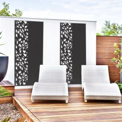 Claustra extérieur métal gris semi ajouré*IDMarket Best