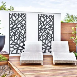 Claustra extérieur métal gris design*IDMarket