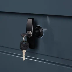 Coffre de jardin verrouillable en métal gris anthracite 200 L*IDMarket