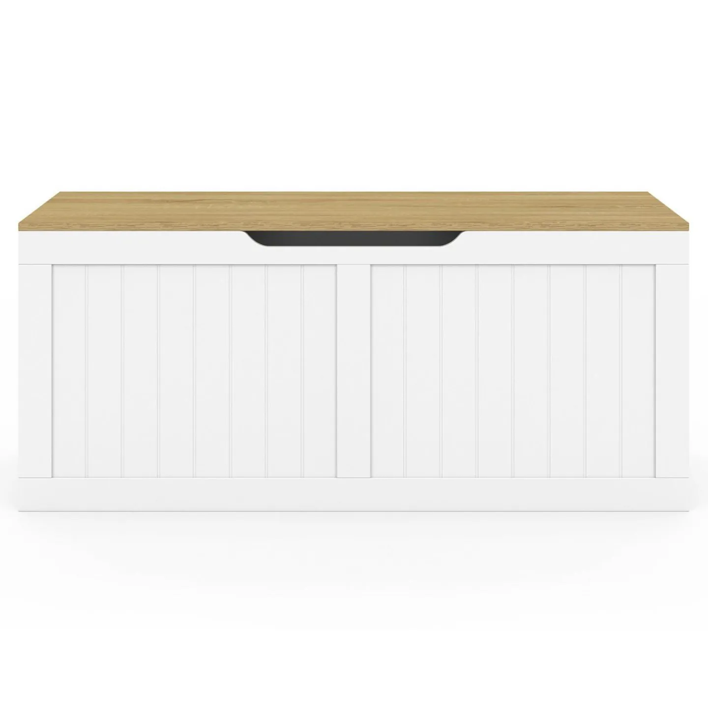 Coffre de rangement bois et blanc*IDMarket Outlet