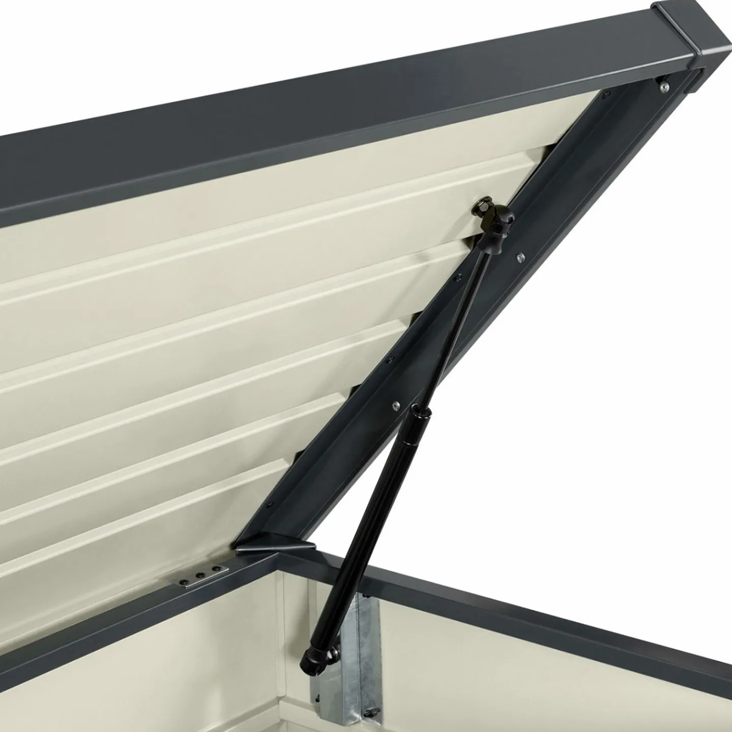 Coffre de rangement extérieur étanche en métal gris 350 L*IDMarket Best