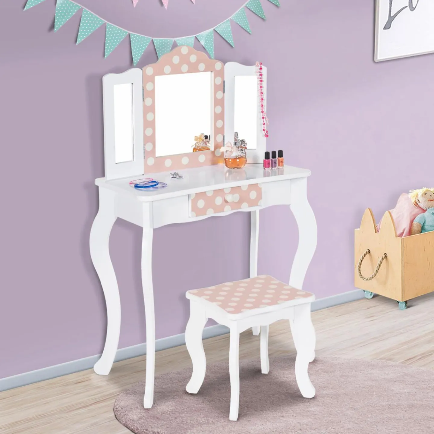 Coiffeuse enfant avec tiroirs*IDMarket Sale