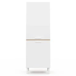 Colonne de cuisine hêtre et blanc*IDMarket Discount