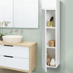 Colonne de rangement suspendue blanche*IDMarket Sale