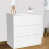 Commode 3 tiroirs blanche*IDMarket