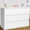 Commode 6 tiroirs blanche*IDMarket Best
