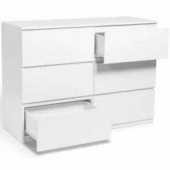 Commode 6 tiroirs blanche*IDMarket Best