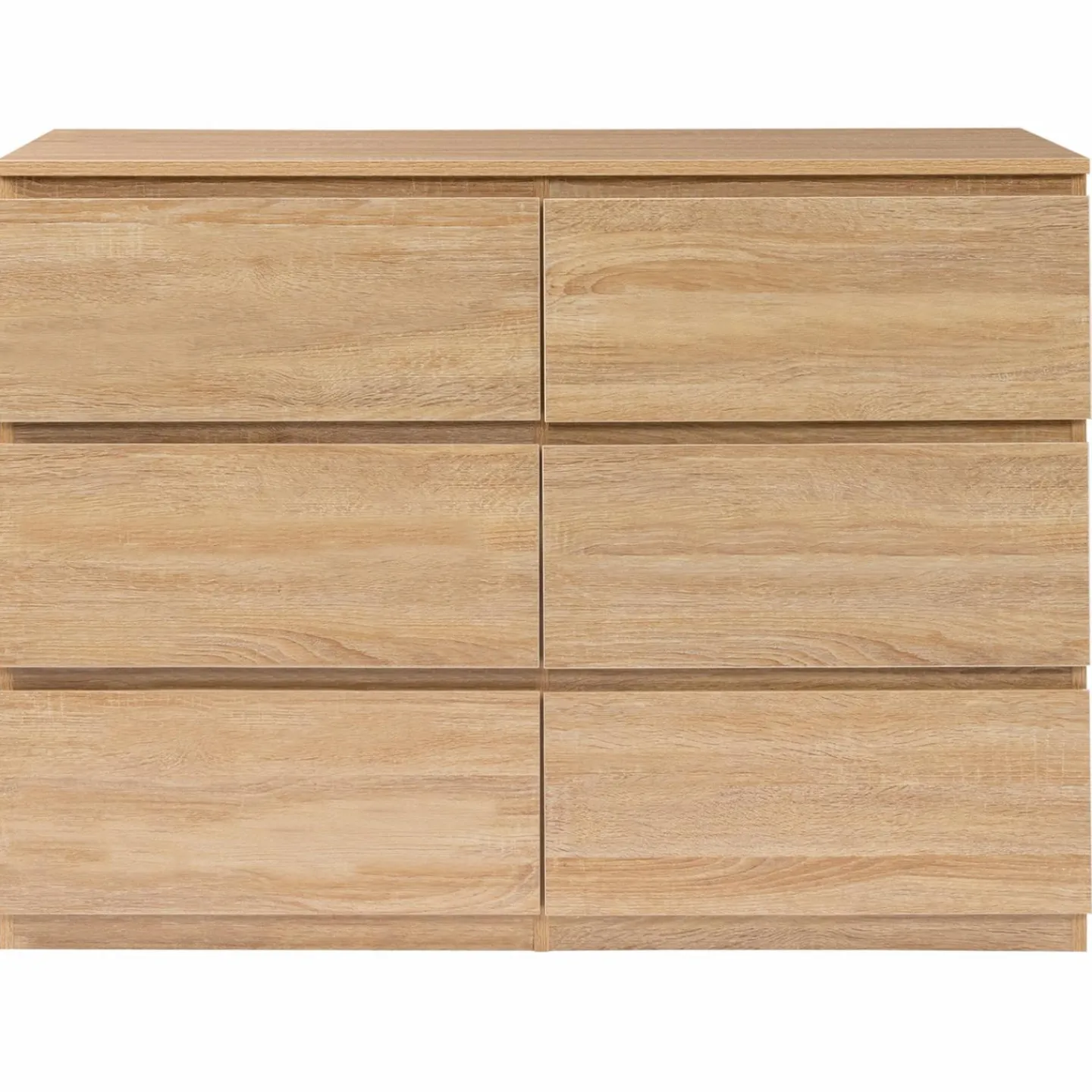 Commode 6 tiroirs bois façon hêtre 110x80 cm*IDMarket Sale