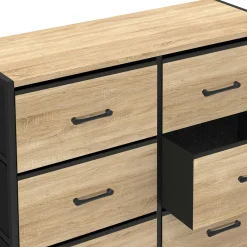 Commode 6 tiroirs en tissu industrielle*IDMarket Hot