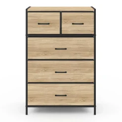 Commode 5 tiroirs en tissu industrielle*IDMarket