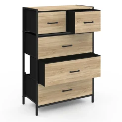 Commode 5 tiroirs en tissu industrielle*IDMarket