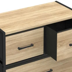 Commode 5 tiroirs en tissu industrielle*IDMarket