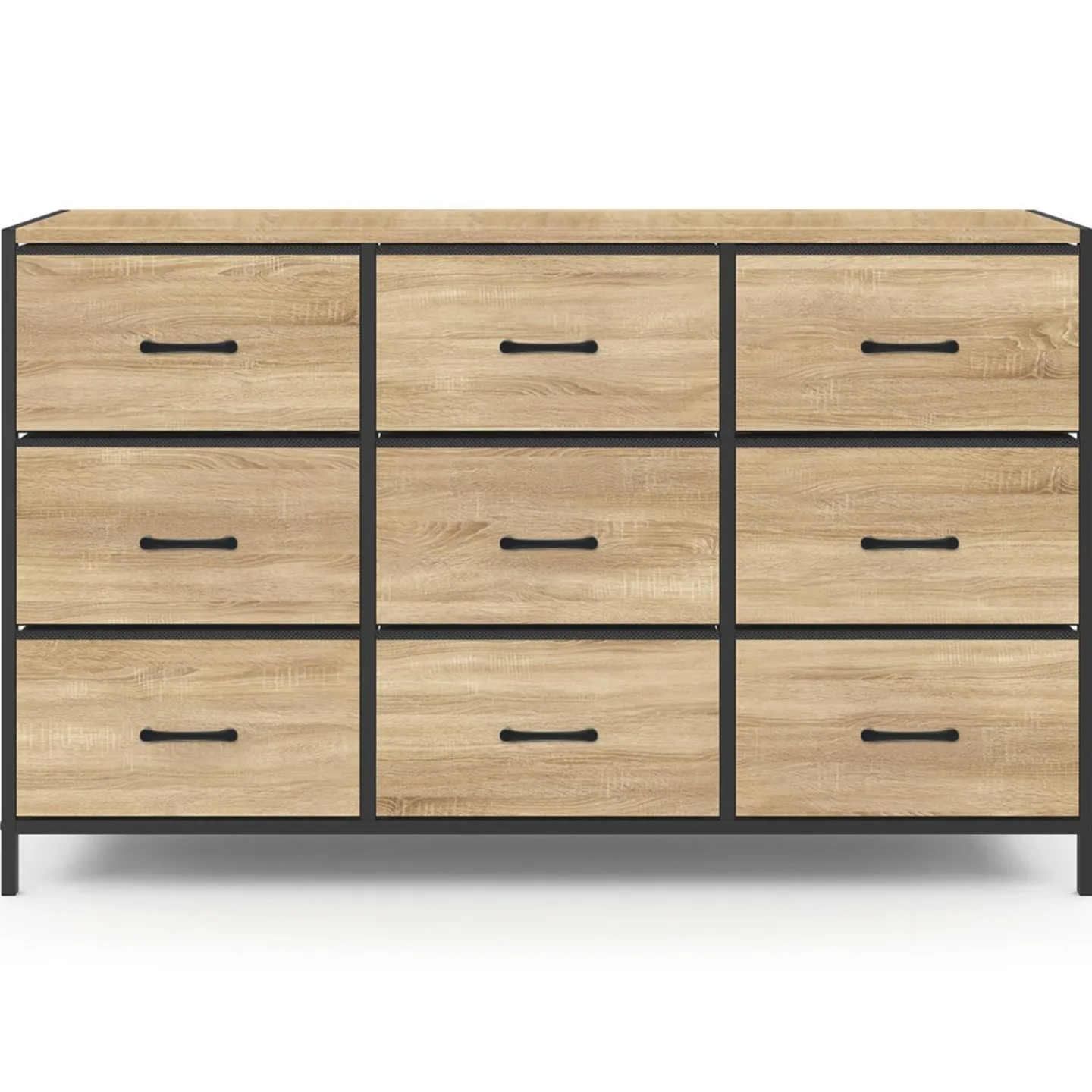 Commode avec 9 tiroirs en tissu*IDMarket Clearance