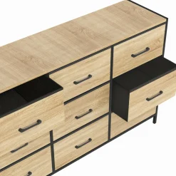 Commode avec 9 tiroirs en tissu*IDMarket Clearance
