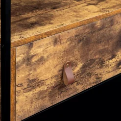 Commode bois et métal avec 2 tiroirs*IDMarket Best