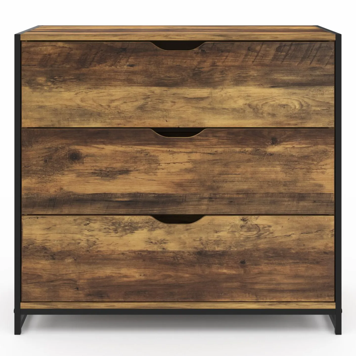 Commode design industriel 3 tiroirs avec étagère*IDMarket Best