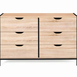 Commode design industriel 6 tiroirs 140 cm*IDMarket Online