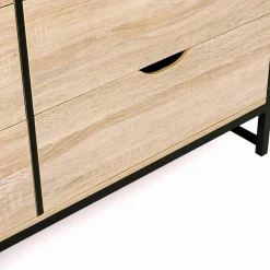 Commode design industriel 6 tiroirs 140 cm*IDMarket Online