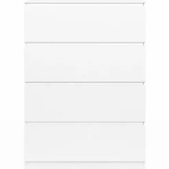 Commode en bois blanc avec 4 tiroirs 75 cm*IDMarket Best