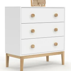Commode enfant blanc et bois*IDMarket New