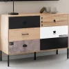 Commode industrielle 6 tiroirs dépareillés*IDMarket Hot