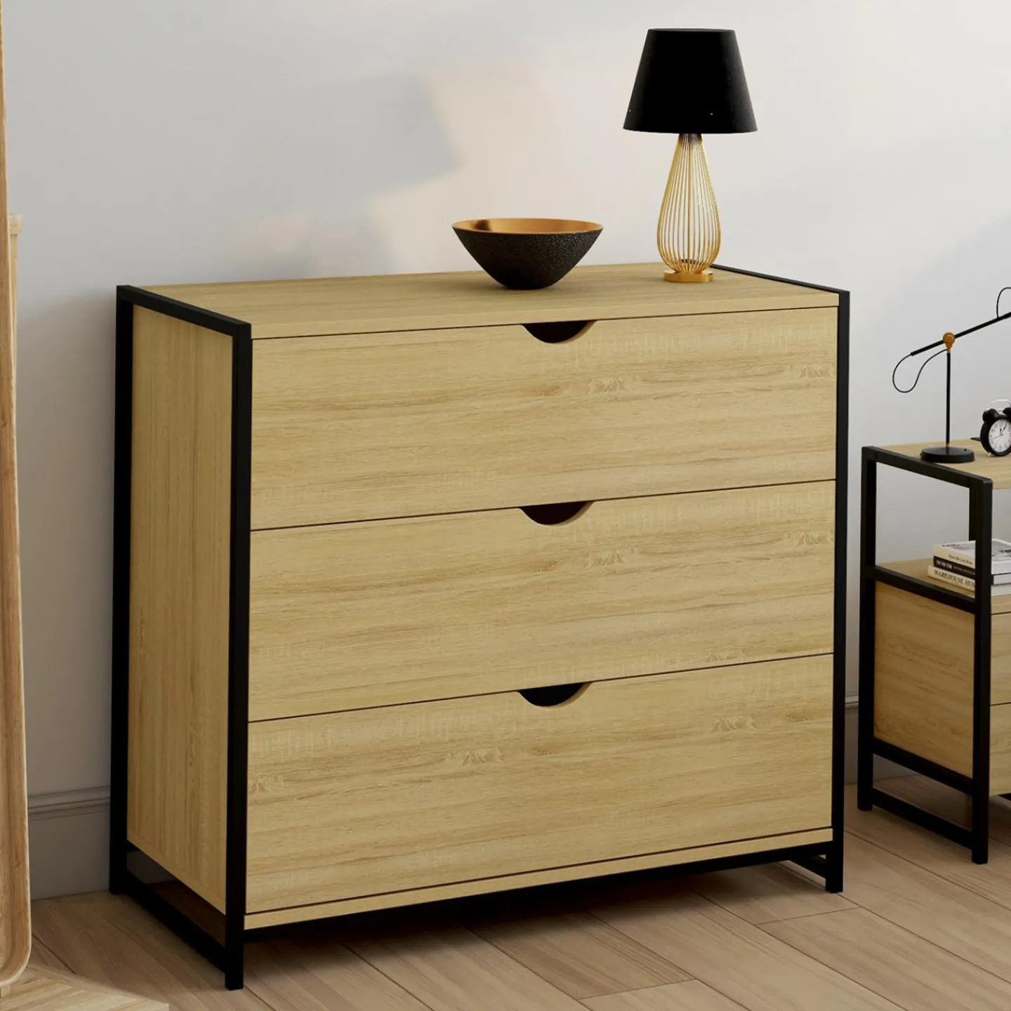 Commode industrielle 3 tiroirs*IDMarket Sale