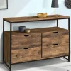 Commode industrielle 4 tiroirs avec étagère*IDMarket