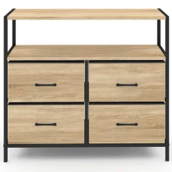 Commode industrielle 4 tiroirs en tissu*IDMarket Outlet