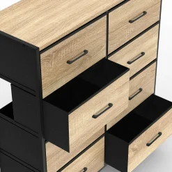 Commode industrielle avec 8 tiroirs en tissu*IDMarket Sale