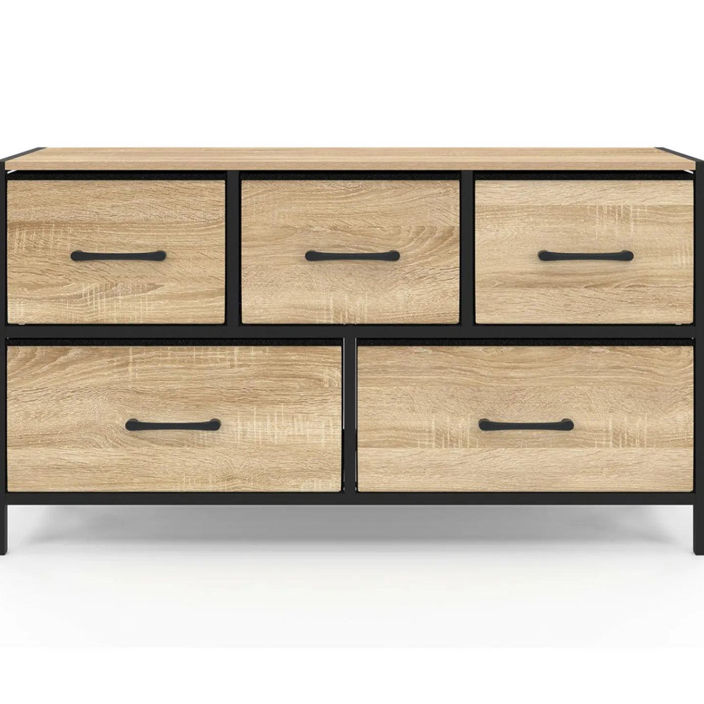 Commode industrielle design 5 tiroirs*IDMarket Outlet