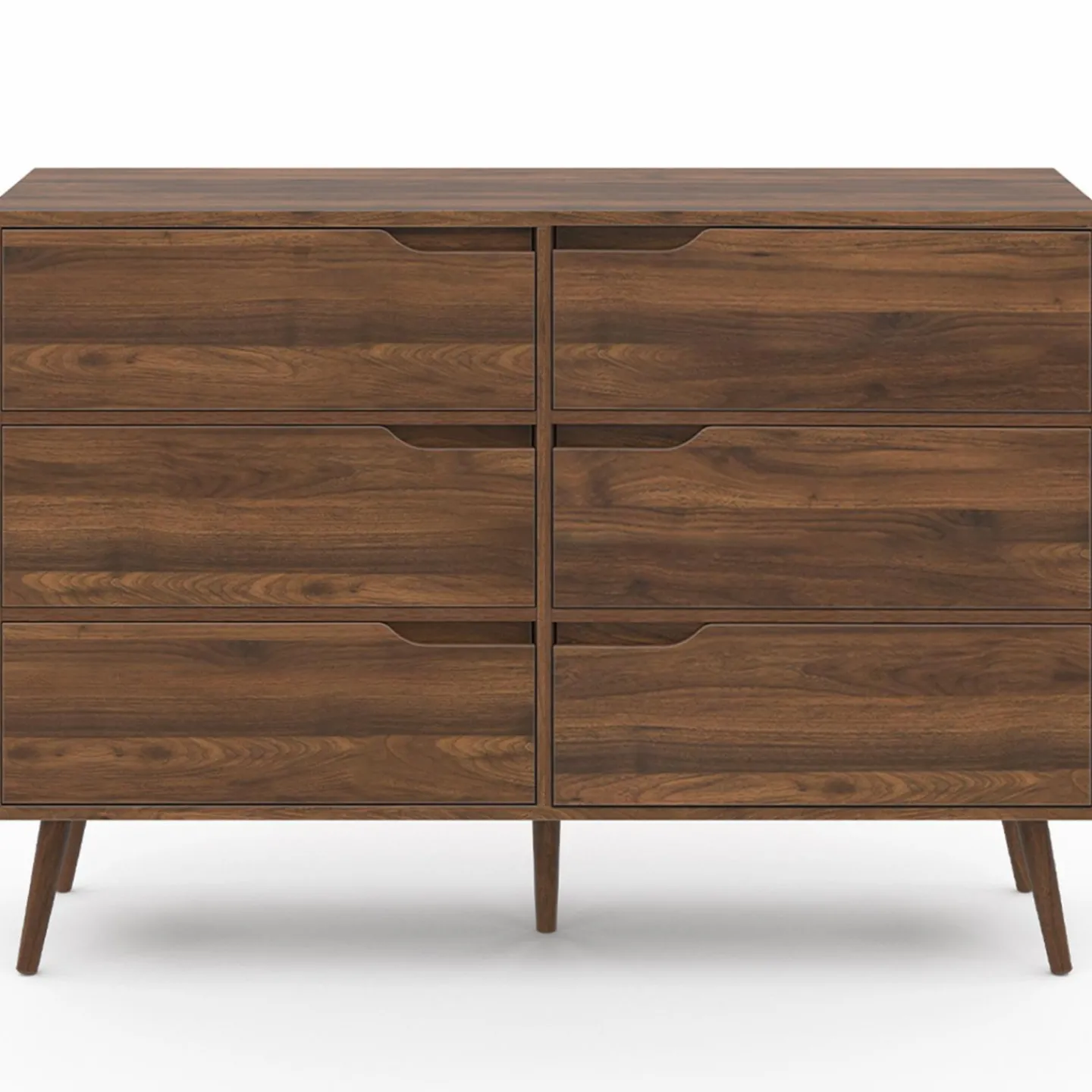 Commode scandinave effet noyer*IDMarket Online