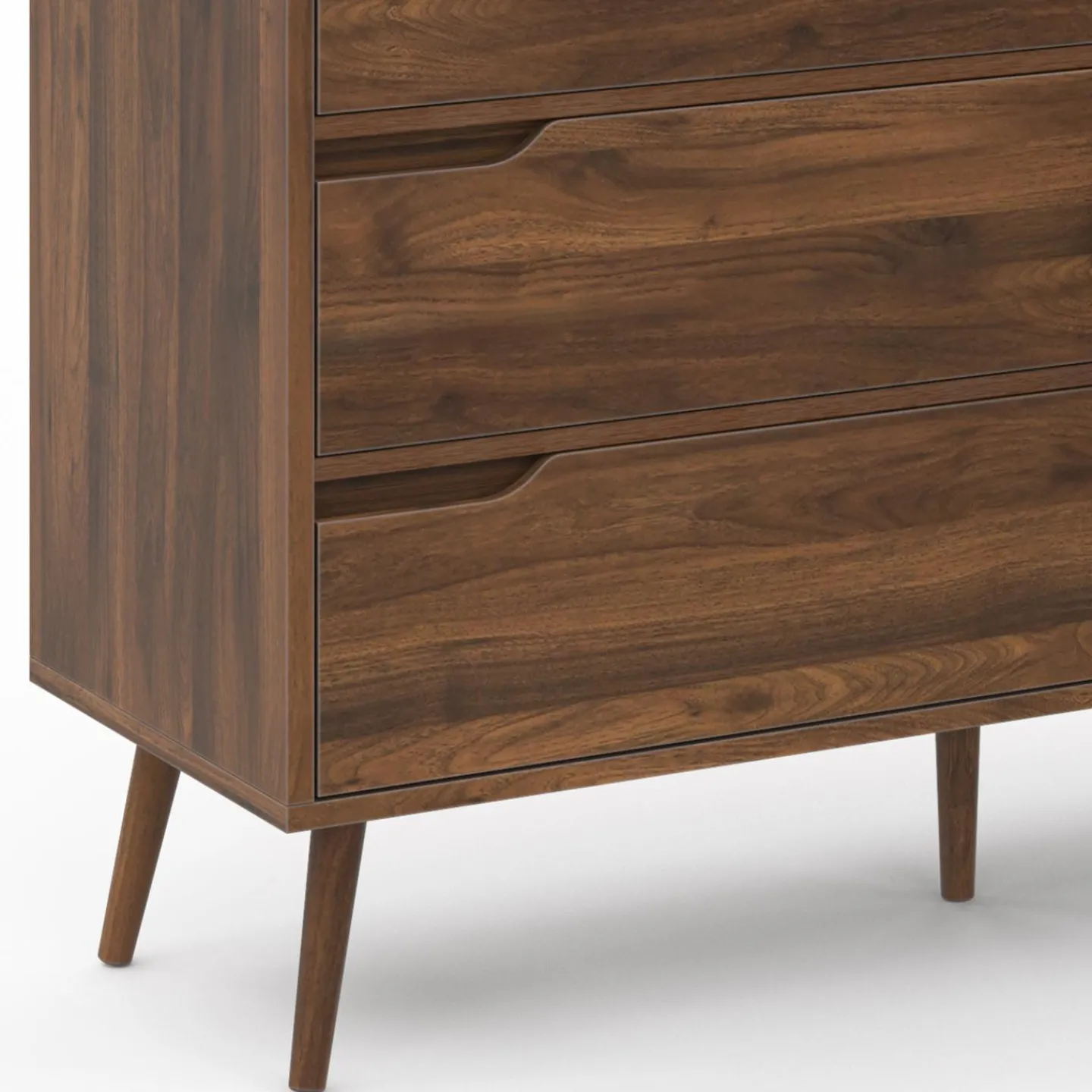 Commode scandinave effet noyer*IDMarket Online