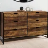 Commode XXL design industriel avec 6 tiroirs*IDMarket Hot