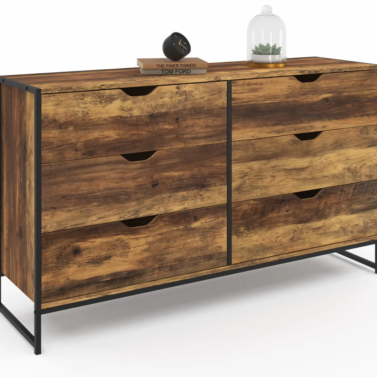 Commode XXL design industriel avec 6 tiroirs*IDMarket Hot